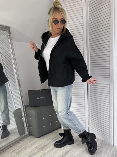 KURTKA ITALY PIKOWANA BLACK