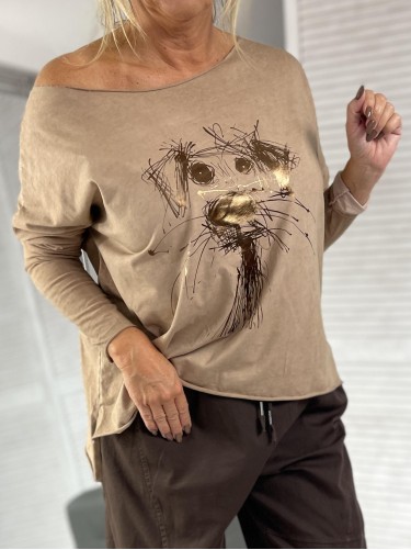 BLUZKA DEKATYZ STYLE MOCCA