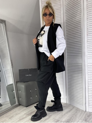 SPODNIE ITALY KROKI BLACK