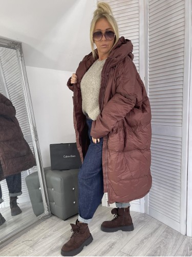 SWETER OVERSIZE BOUCLE BEIGE