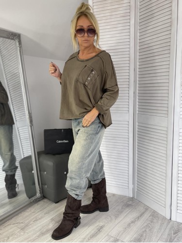 BLUZKA DEKATYZ OVERSIZE MUMU BRONZE