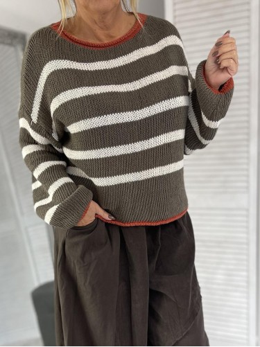 SWETER ITALY PASKI BRONZE