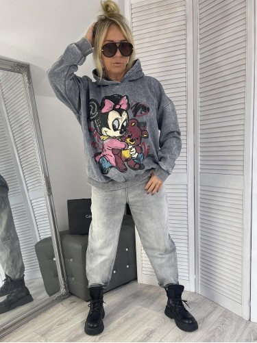 BLUZA MICKEY MINNIE DEKATYZ GREY