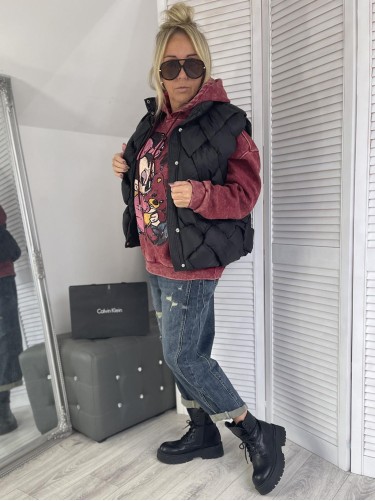 BLUZA MICKEY MINNIE DEKATYZ BORDO