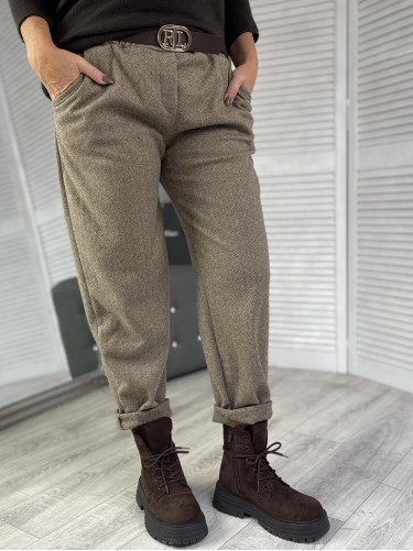 SPODNIE JODEŁKA &PASEK BEIGE