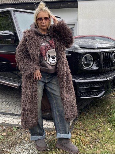 FUTRO MAXI LAMA BRONZE