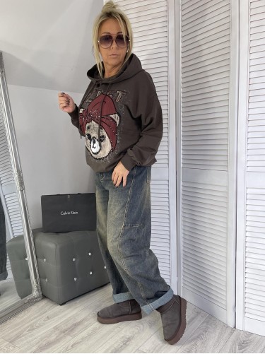 SPODNIE BALOON JEANS BLUE&BRONZE