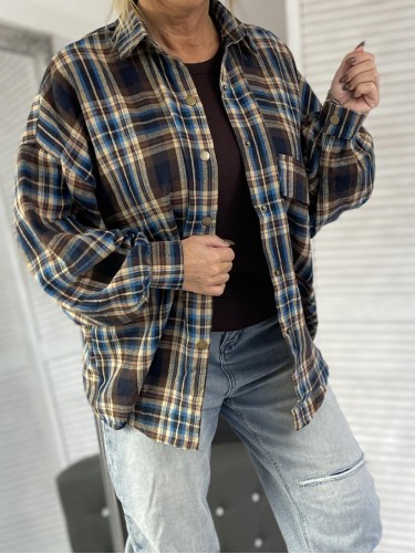 KOSZULA KRATA BRONZE & BLUE