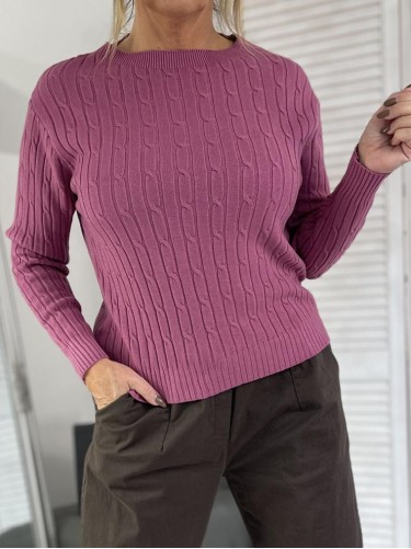 SWETER CIENKI WARKOCZ PINK