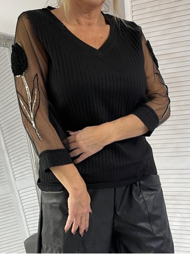 BLUZKA LA COCA GOLD BLACK