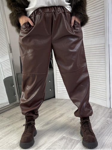 SPODNIE EKO-SKÓRA BRONZE