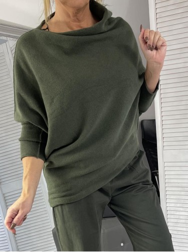 SWETER ITALY ASYMETRIC GREEN