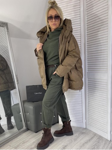 SWETER ITALY ASYMETRIC GREEN