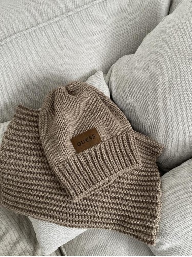 KOMPLET CZAPKA & KOMIN BEIGE