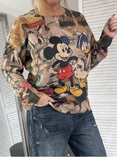 SWETER DONALD&MICKEY MOCCA