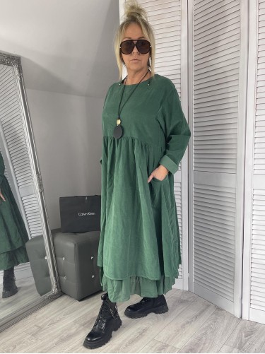 SUKIENKA ITALY SZTRUKS ZOJA GREEN