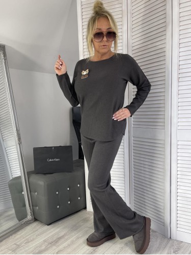 KOMPLET DRES ITALY DZIANINA BRONZE