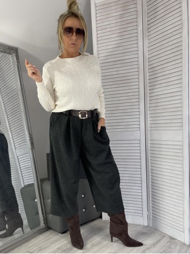 SPODNIE ITALY GRACJA GRAFIT