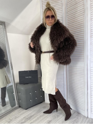 SUKIENKA GOLF SWETER ITALY BEIGE