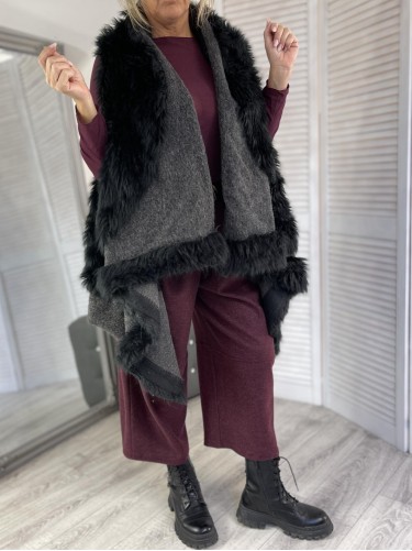 KAMIZELKA FUTERKO ASYMETRIC BLACK