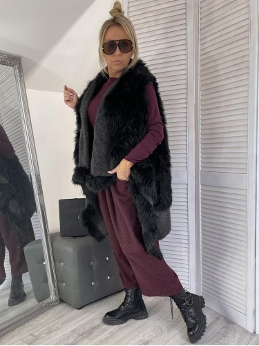 KAMIZELKA FUTERKO ASYMETRIC BLACK