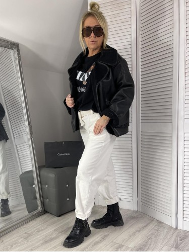 SPODNIE LIVANS SZTRUKS ŚMIETANA