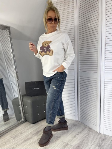BLUZKA CLASSIC BEAR WHITE