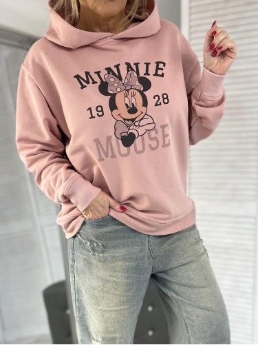 BLUZA MOUSE KAPTUR PINK