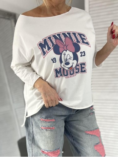 BLUZKA LASER MIKI  MOUSE WHITE