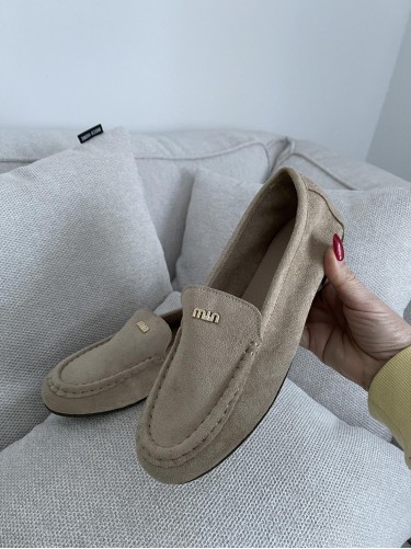 MOKASYNY MINMIN EKO-ZAMSZ BEIGE