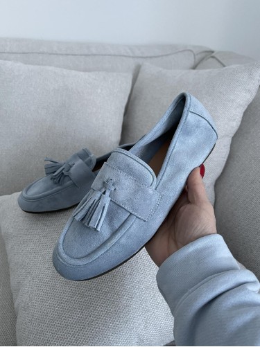 MOKASYNY KLASYK EKO-ZAMSZ BLUE