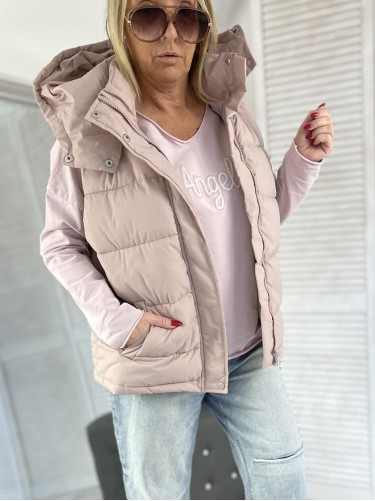 KAMIZELKA PIKOWANA KAPTUR PUDER