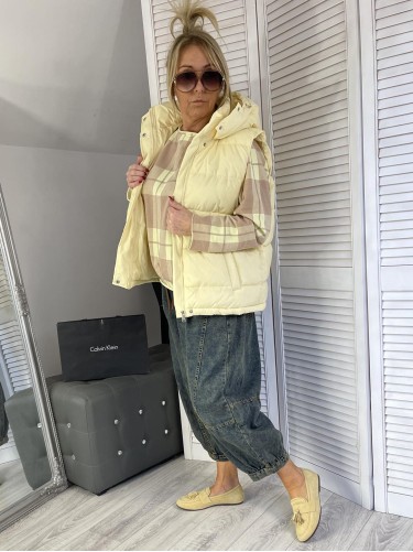 KAMIZELKA PIKOWANA KAPTUR YELLOW