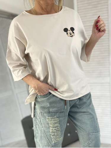 BLUZKA OVERSIZE MIKI BEIGE