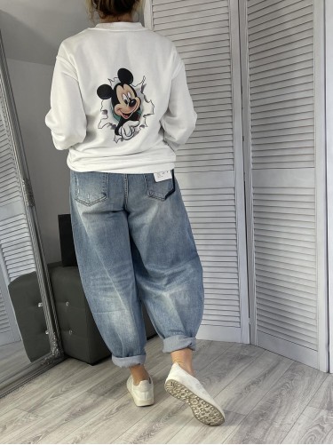 BLUZA OVERSIZE MINNIE ŚMIETANA