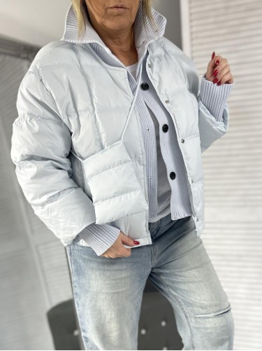 KURTKA LUX PIKOWANA & TOREBKA BŁEKIT