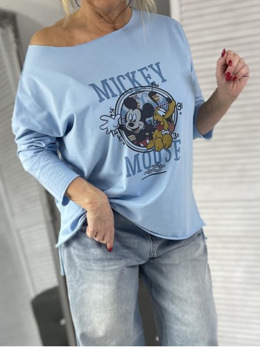BLUZKA LASER MIKI BŁĘKIT