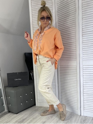 SPODNIE LIVANS SZTRUKS JASNY BEIGE