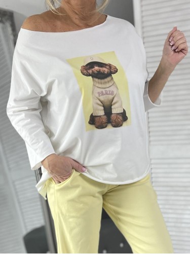 BLUZKA LASER DOG YELLOW