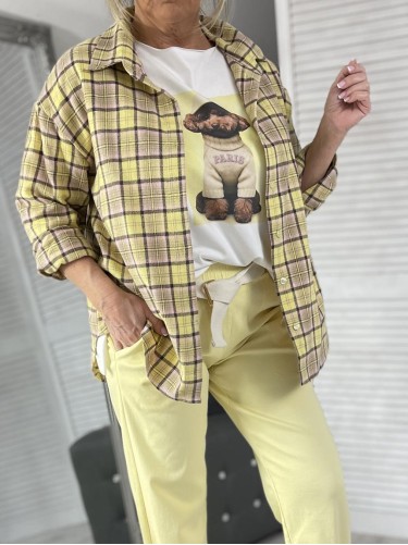 KOSZULA ITALY KRATA YELLOW