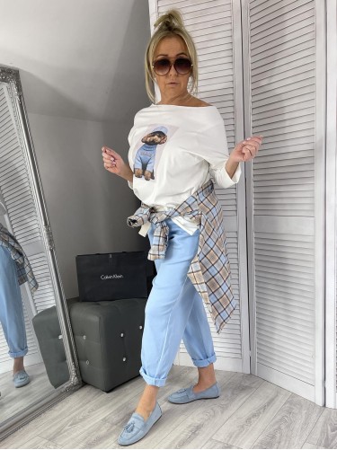 BLUZKA LASER DOG BŁĘKIT