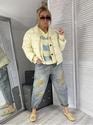 BLUZKA MUMU PASY YELLOW&BLUE