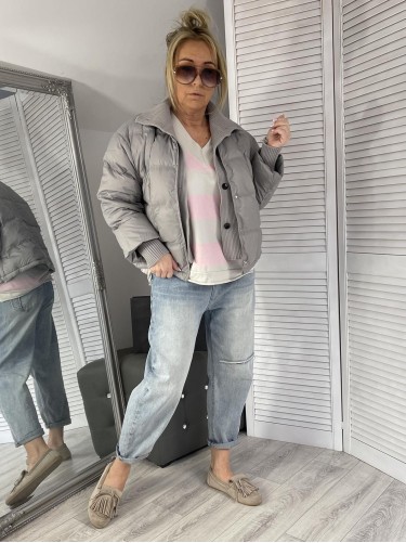 BLUZKA MUMU PASY PINK&BEIGE