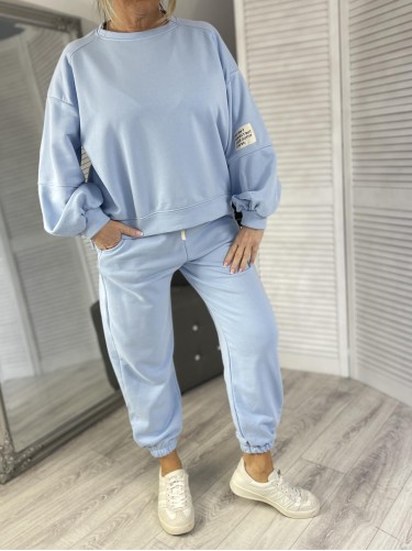 KOMPLET DRES AZARA BŁĘKIT