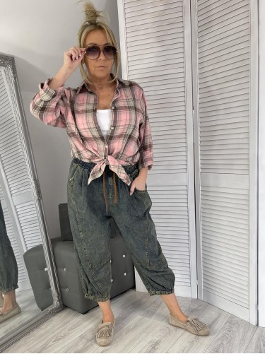 KOSZULA ITALY KRATA PINK&BRONZE