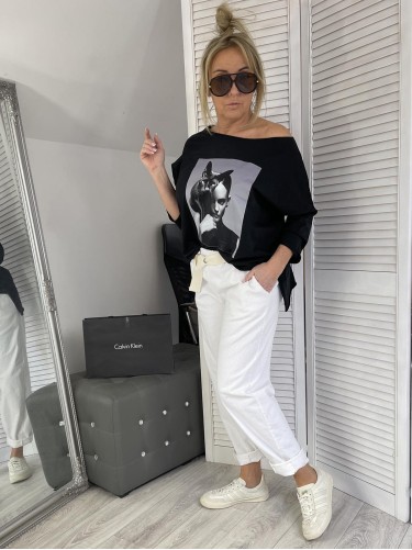 BLUZKA DEKATYZ STYLE CAT BLACK