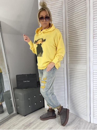 BLUZA OVERSIZE LOLA KAPTUR YELLOW