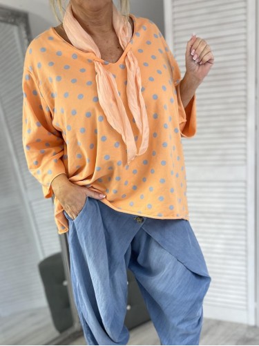 BLUZKA ITALY MUJEA ORANGE +SIZE