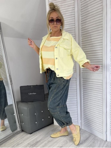 BLUZKA MUMU PASKI ORANGE&YELLOW