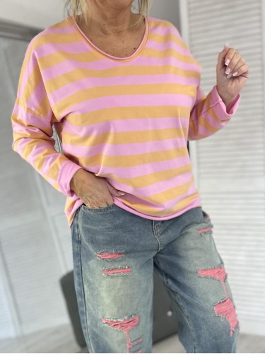 BLUZKA MICHELLE PASKI ORANGE&PINK